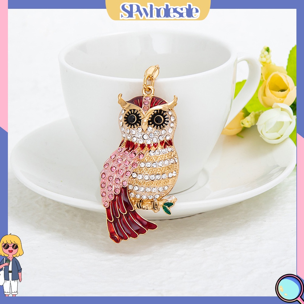 <SPwholesale> Móc Khóa Hình Cú Mèo Đính Đá Dễ Thương