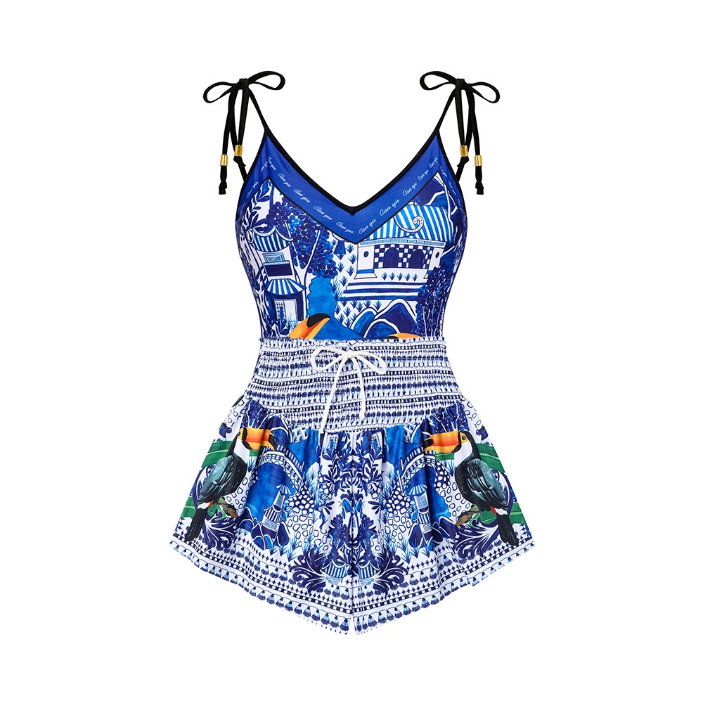 Bikini Một Mảnh Cột Dây Hai Mặt Phong Cách Mới Cho Nữ đồ bơi