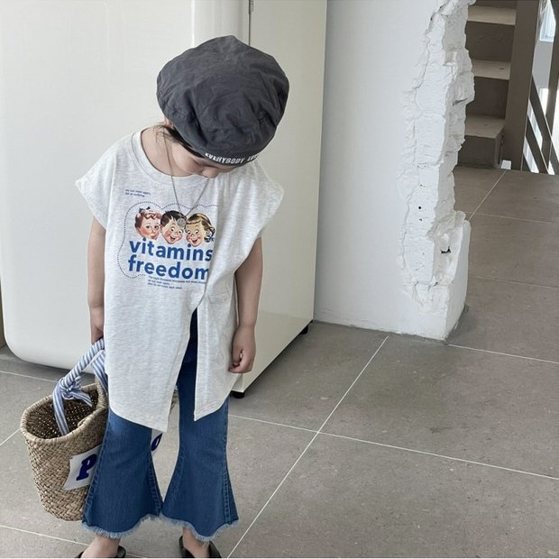 Áo Thun Ngắn Tay Xẻ Tà Dáng Rộng Thời Trang Mùa Hè Phong Cách Hàn Quốc Cho Nữ