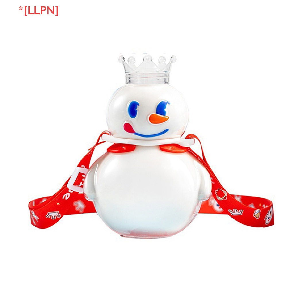 Cốc Trà Sữa Chào Mừng Mùa Hè Di Động Hình Người Tuyết Hoạt Hình Có Ống Hút Đeo Chéo Sáng Tạo