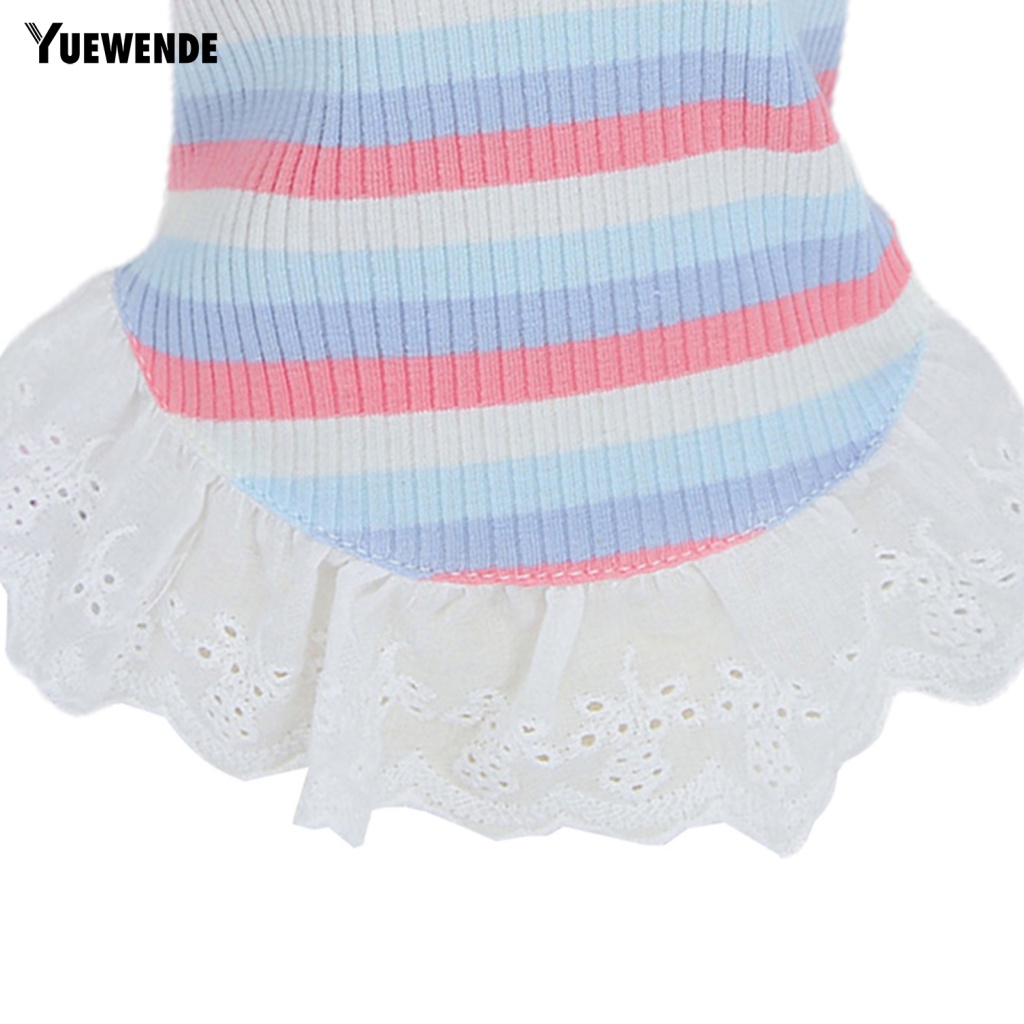 Yue.z Đầm Công Chúa Họa Tiết Kẻ Sọc Nhiều Màu Sắc Mỏng Thời Trang Mùa Hè Dành Cho Cún Cưng