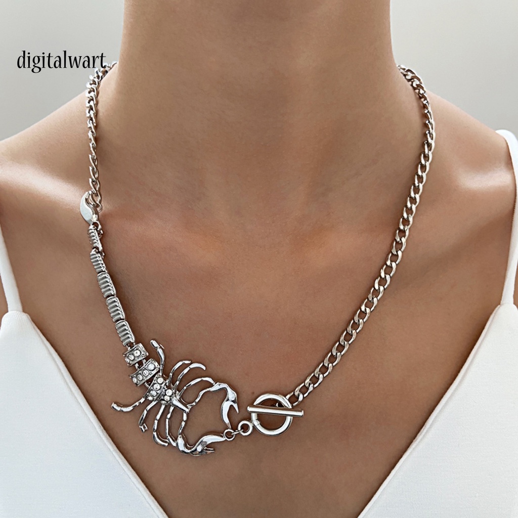 Kỹ Thuật Số| Vòng cổ Hợp Kim Hình Bọ Cạp Đính Đá Xinh Xắn Cho Nữ