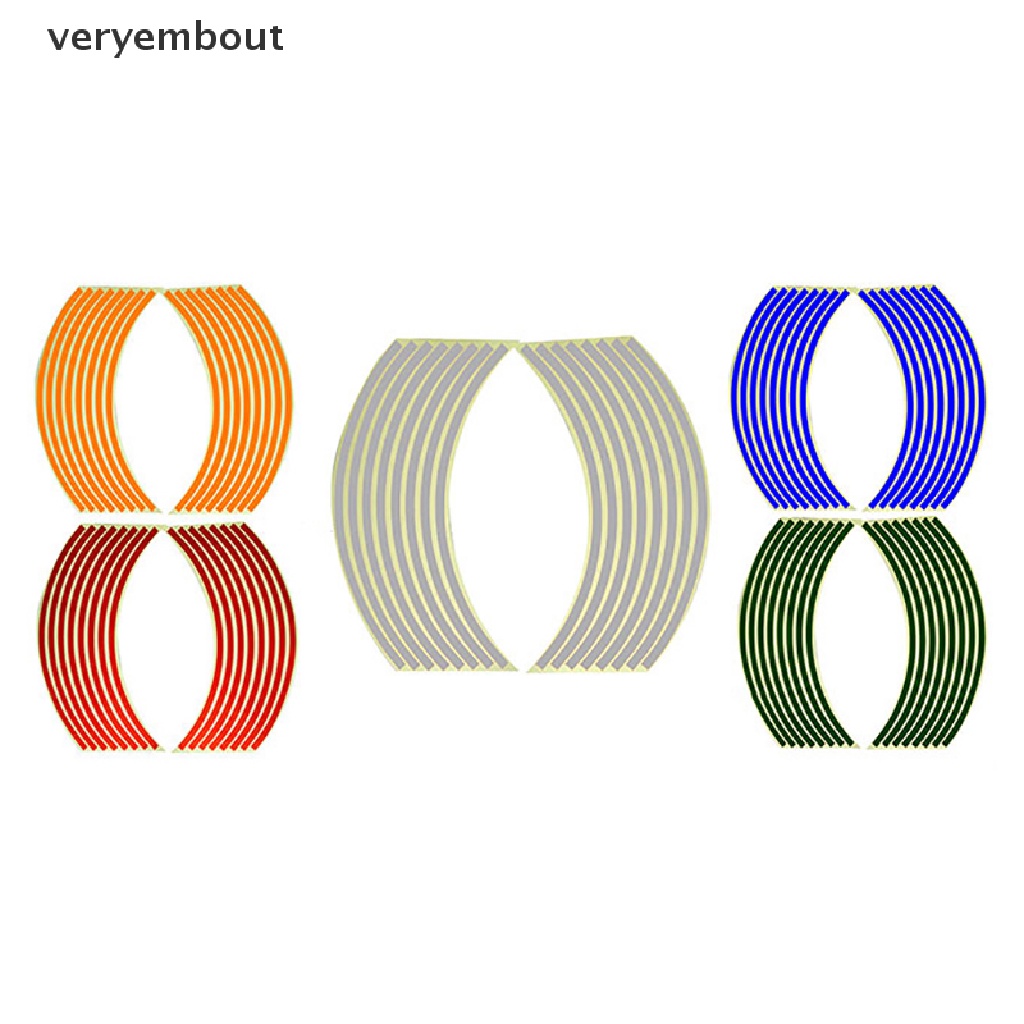 Miếng Dán Phản Quang Trang Trí Bánh Xe Mô Tô 18 Inch