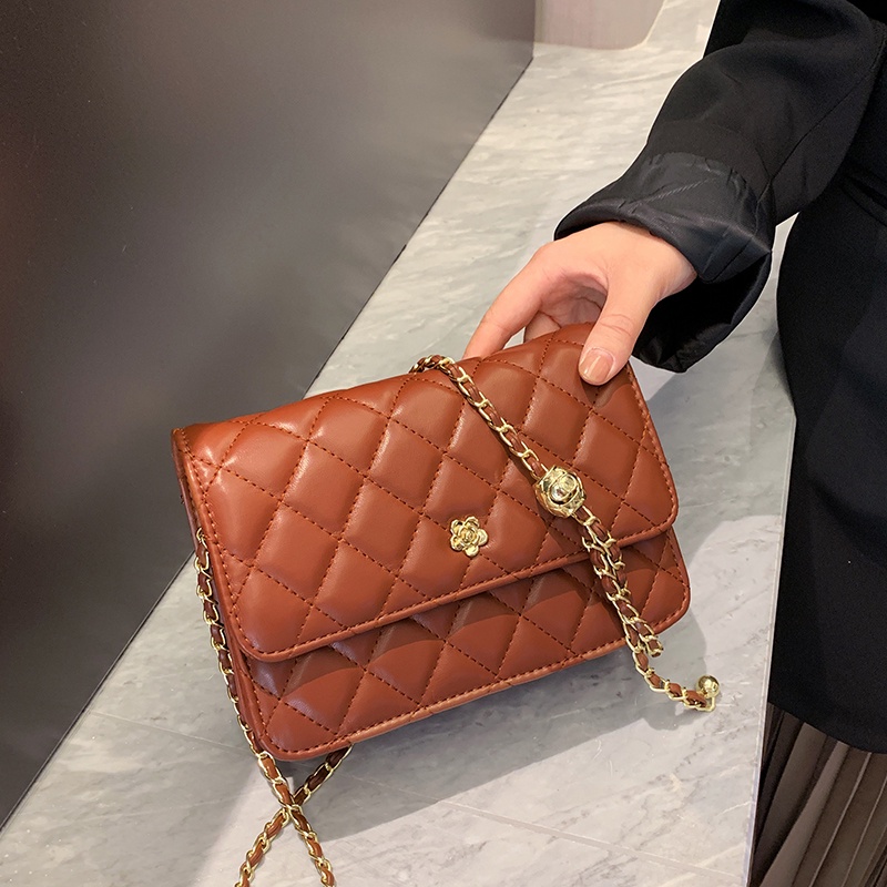 Ielgy Túi Đeo Vai Nhỏ Điều Chỉnh Được Có Dây Xích Thời Trang niche Phiên Bản Hàn Quốc Cổ Điển Bóng Vàng Nhỏ