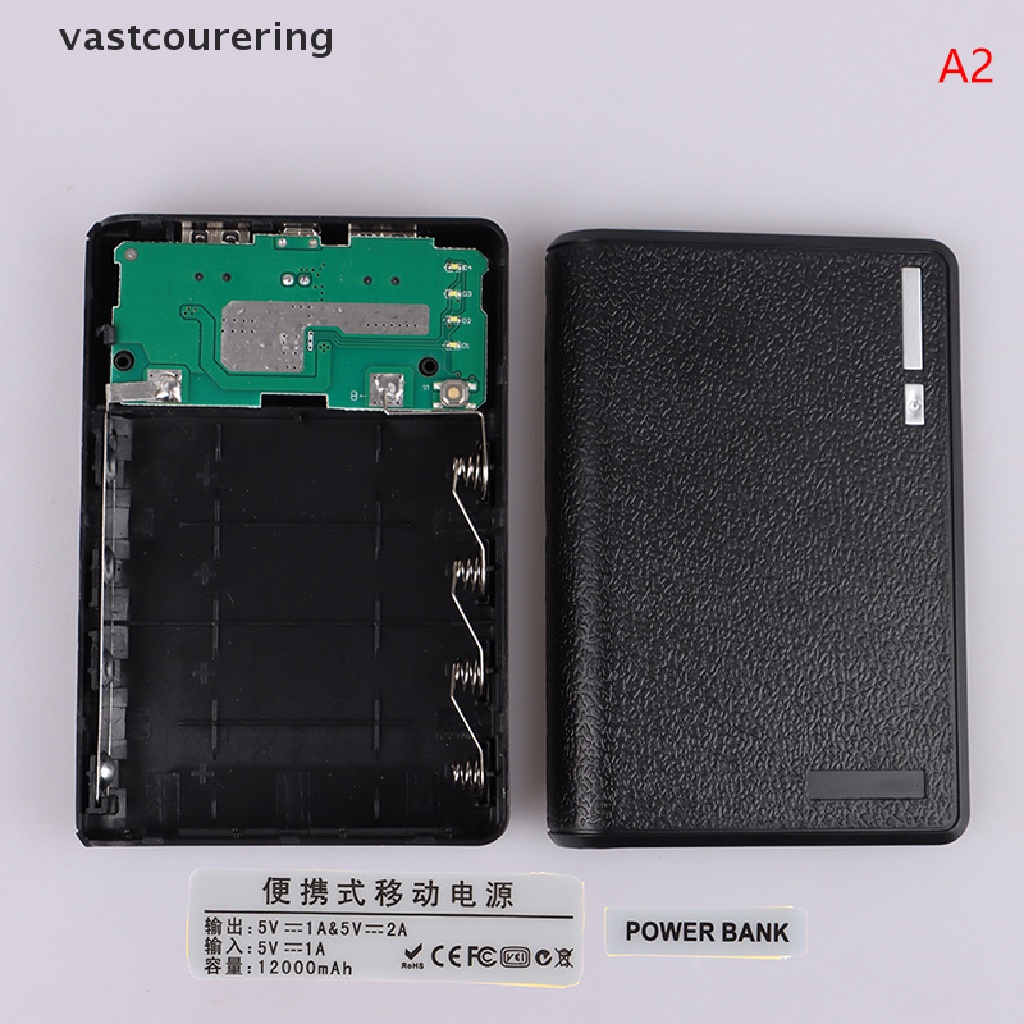 Hộp Đựng Bộ Nguồn Không Hàn Hai Cổng USB 5V 4 * 18650