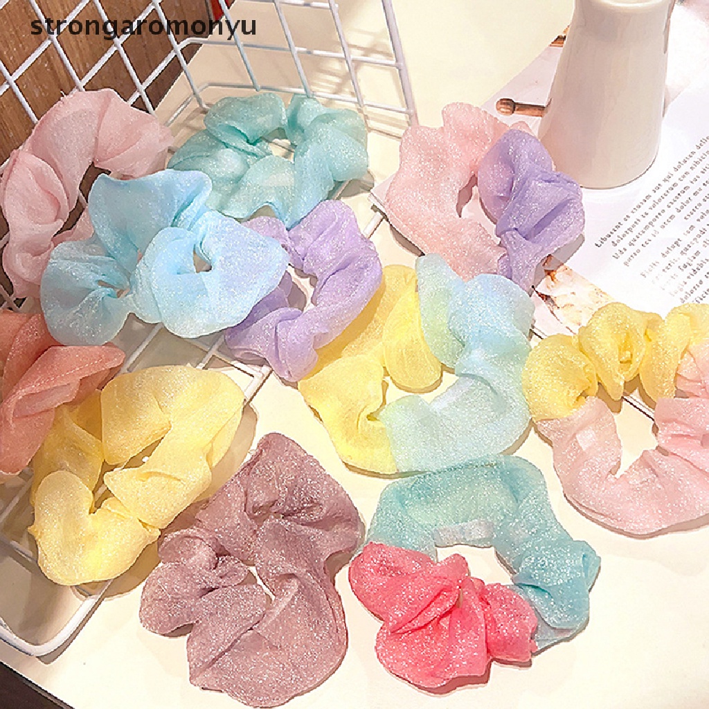 Dây Buộc Tóc Hai Lớp Phô Mai Lớn Cảm Giác Cao Thiết Kế Tinh Tế Thời Trang