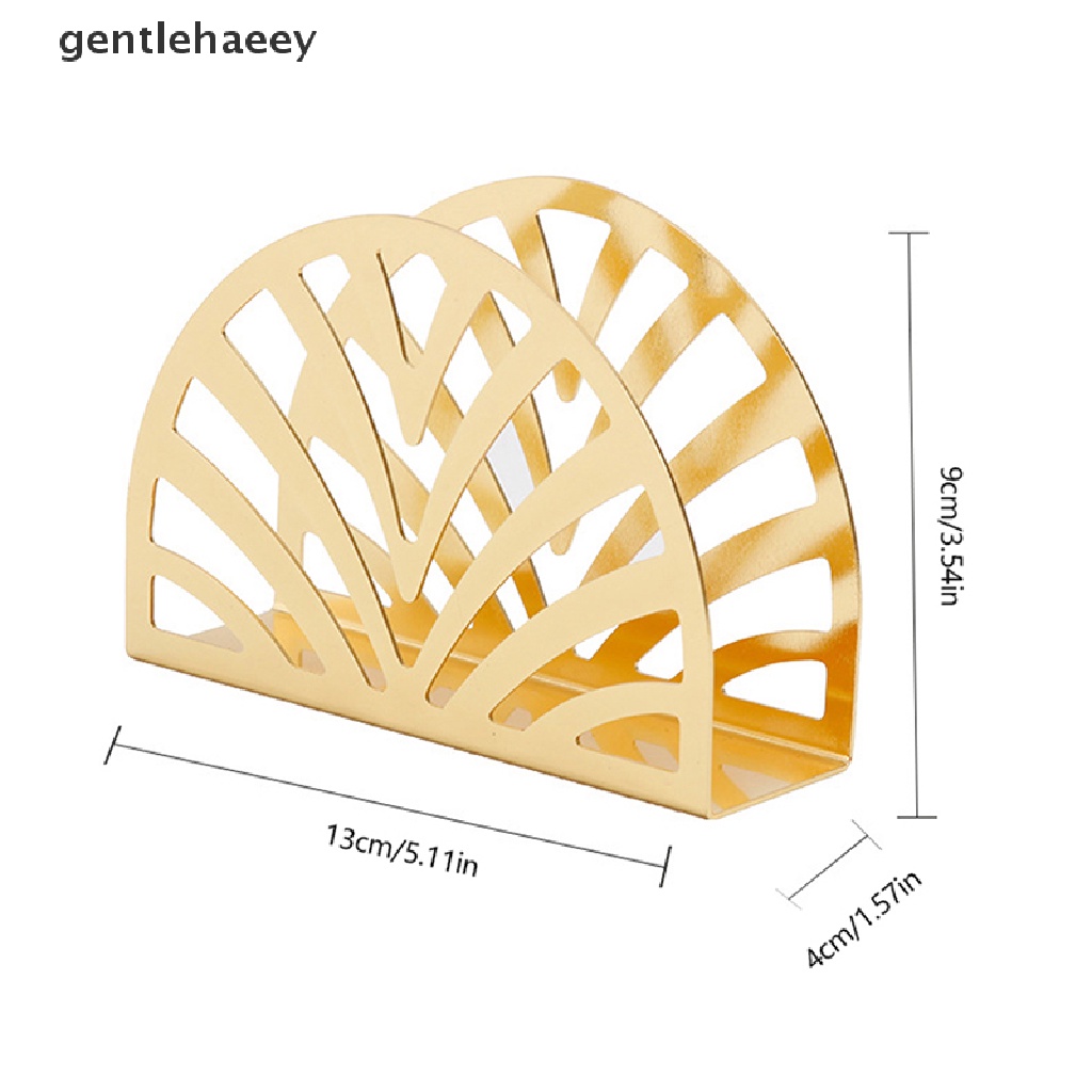 Giá Đỡ Khăn Ăn Hình Vuông Bằng Thép Không Gỉ Mạ Vàng Sáng Tạo