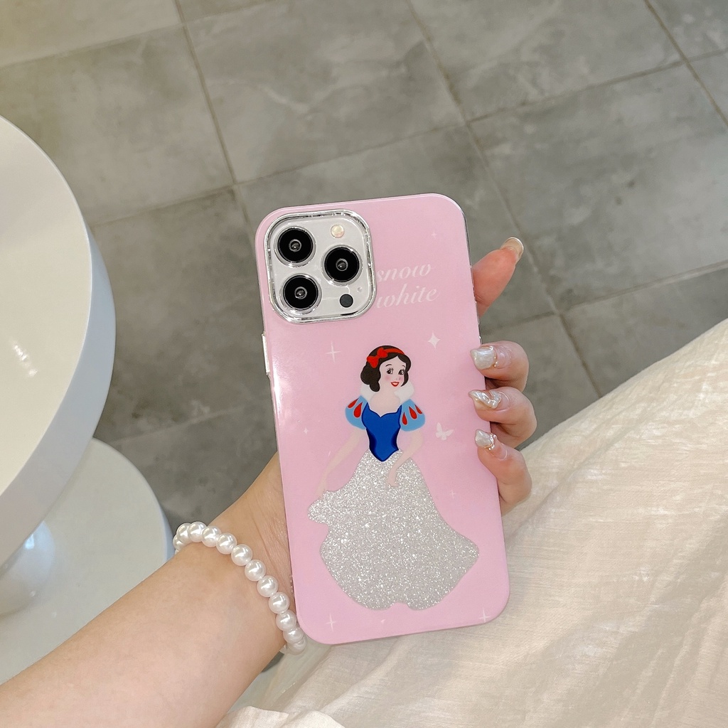 Ốp Điện Thoại Tpu Dẻo Trong Suốt Họa Tiết Hoạt Hình Công Chúa Dễ Thương Cho iphone 12 14 13 11 Pro Max