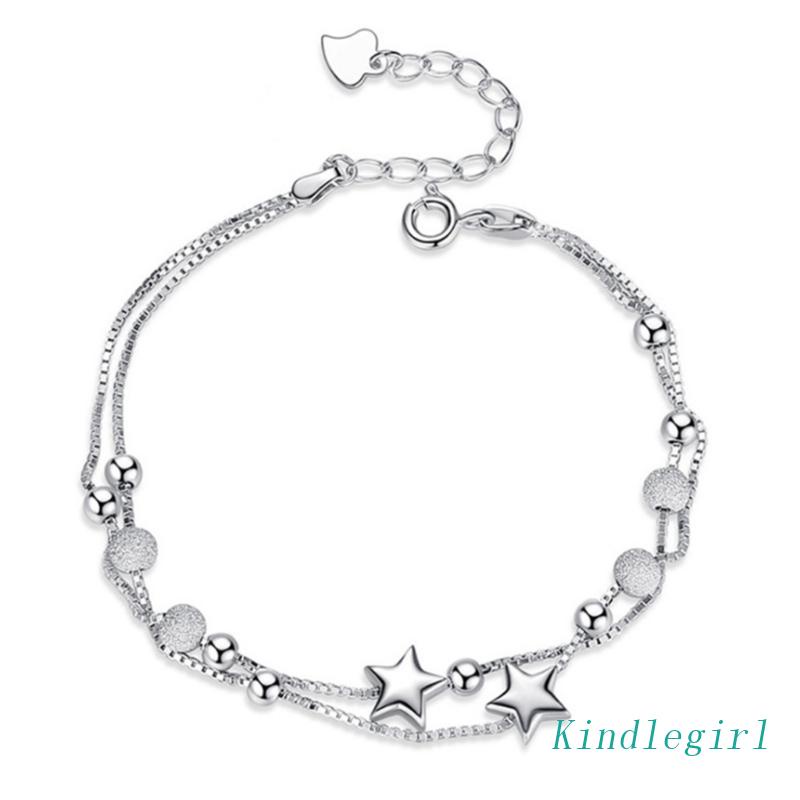 Vòng Tay Hai Lớp Mặt Ngôi Sao Thời Trang Cho Nữ