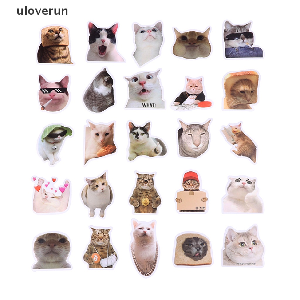 Set 50 Miếng Dán Chống Thấm Nước Hình Chú Mèo Ngộ Nghĩnh Dễ Thương