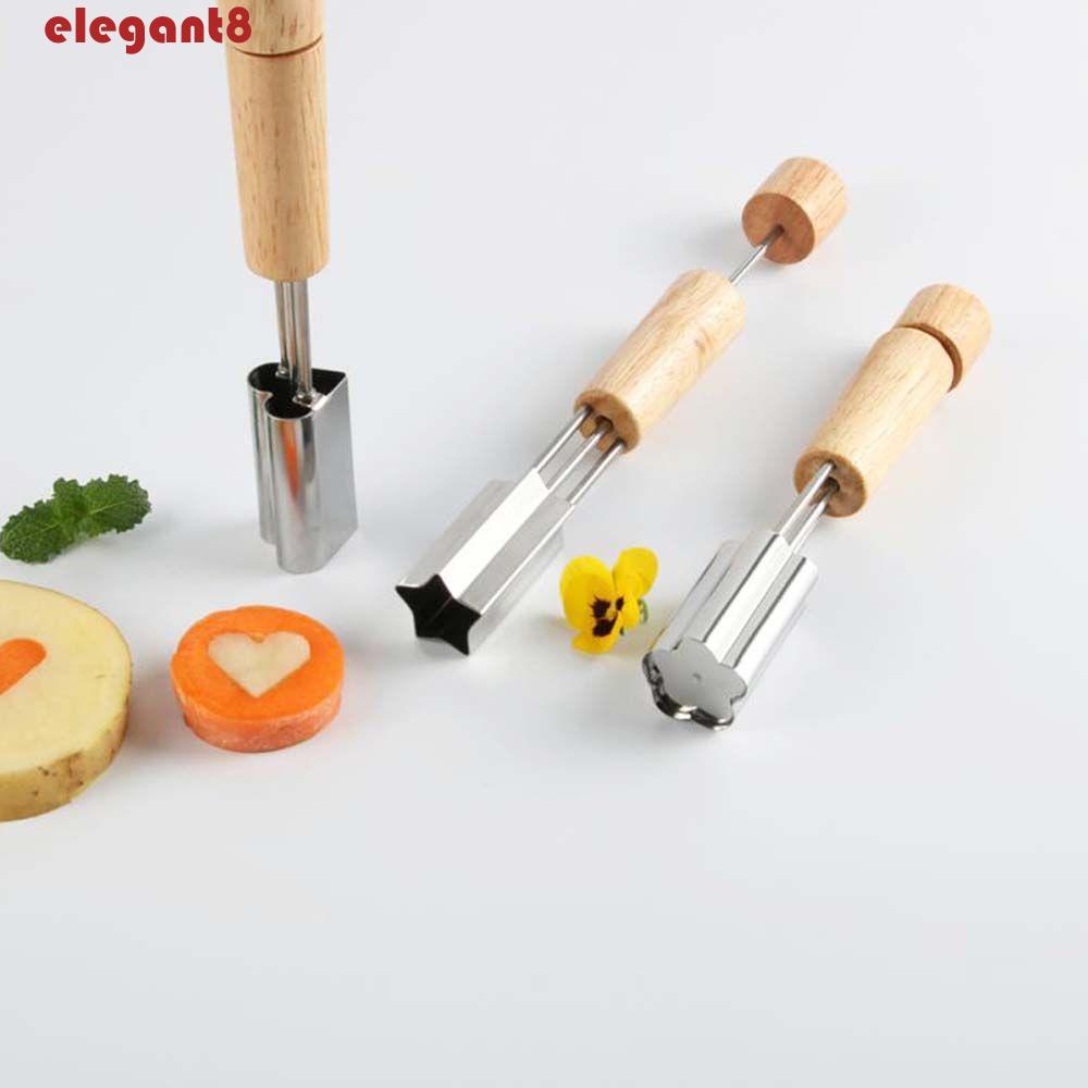 Khuôn Cắt Bánh Bằng Thép Không Gỉ Với Tay Cầm Bằng Gỗ Tiện Dụng