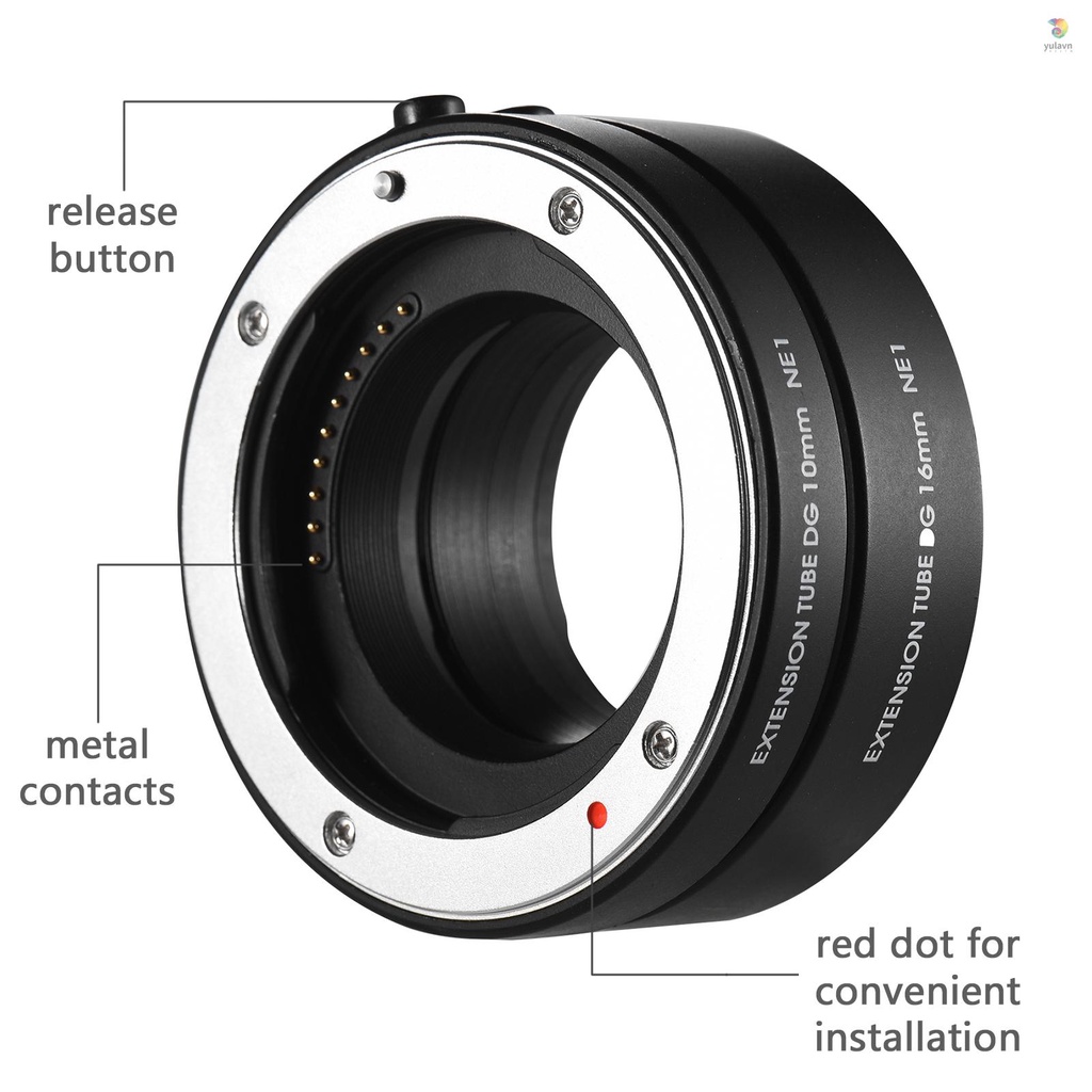 Vòng Ống Mở Rộng 10mm + 16mm Cho A7 A7R A7S NEX7 NEX6 NEX-5N NEX-5C NEX-5R NEX-C3 NEX-F3