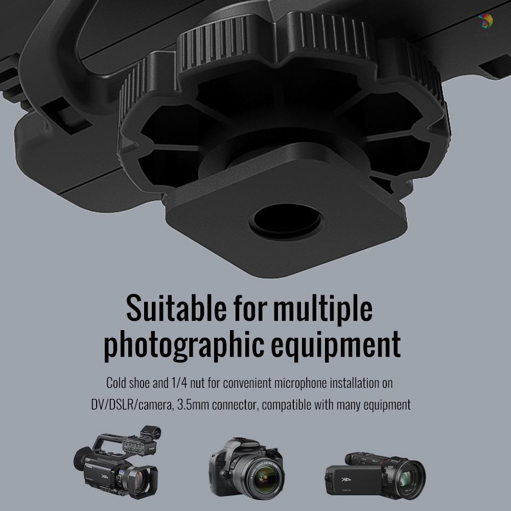 Micro SGC-600 On-camera 3 Chế Độ Cắt Thấp Giắc Cắm 3.5mm Tương Thích Với Máy Ảnh DSLR