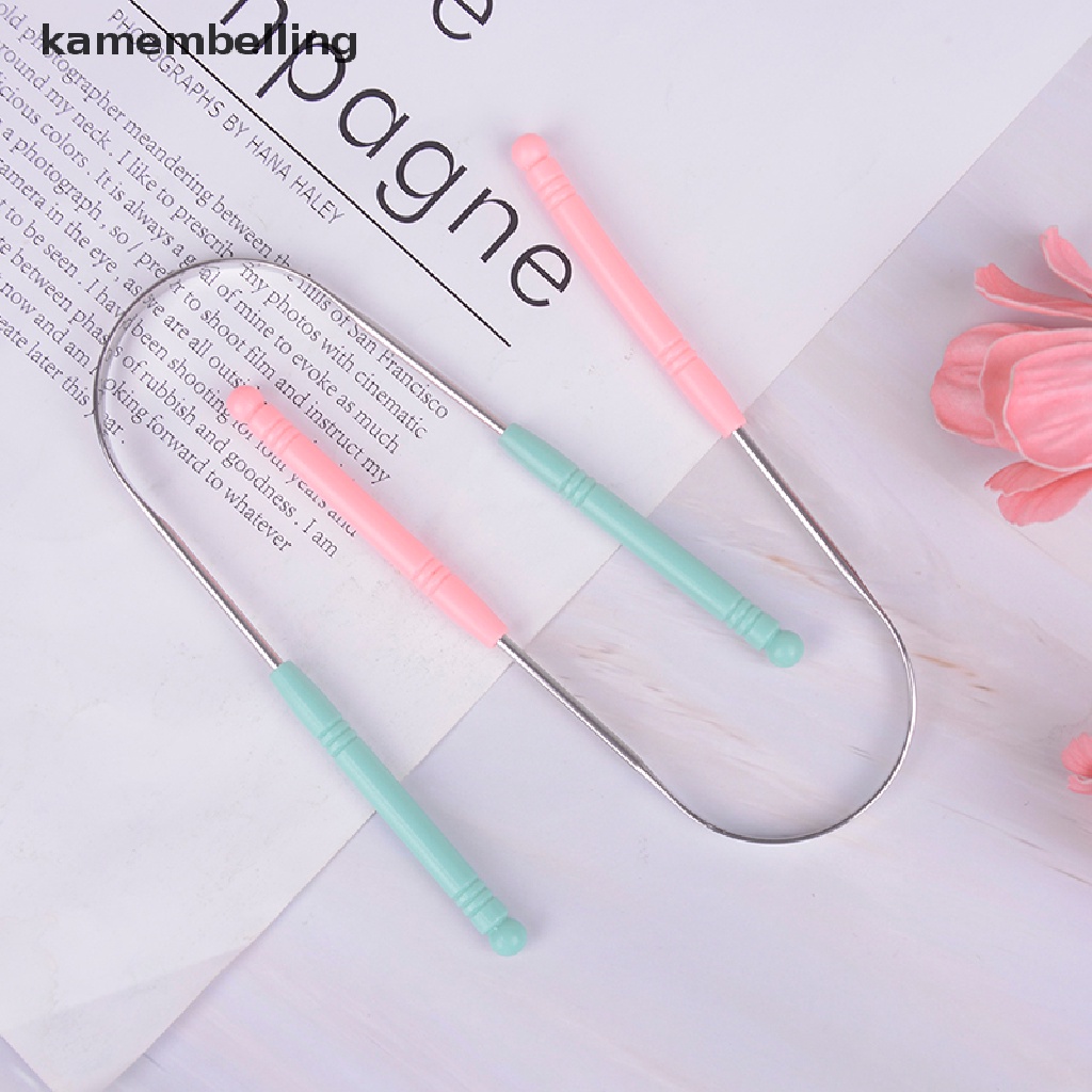 Kamembelling Dụng Cụ Làm Sạch Lưỡi Bằng Thép Không Gỉ Chăm Sóc Sức Khỏe Răng Miệng
