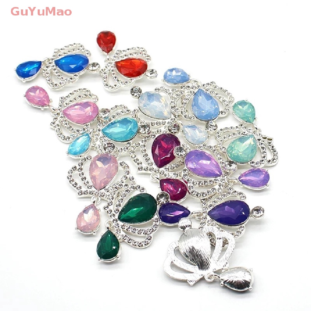 1 Mặt Dây Chuyền Bạc Hình Vương Miện Đính Đá DIY