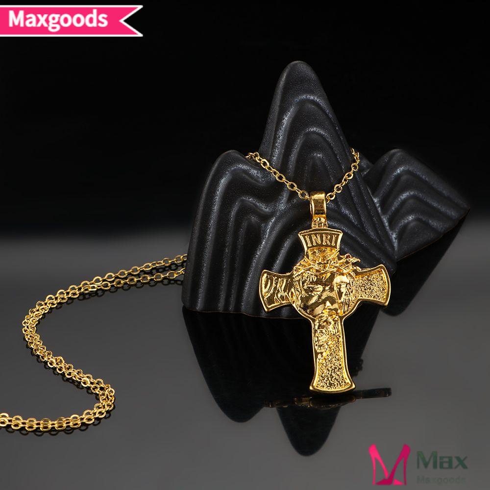 Vòng Cổ Choker Bằng Thép Titan Màu Đen Mặt Thánh Giá Thời Trang