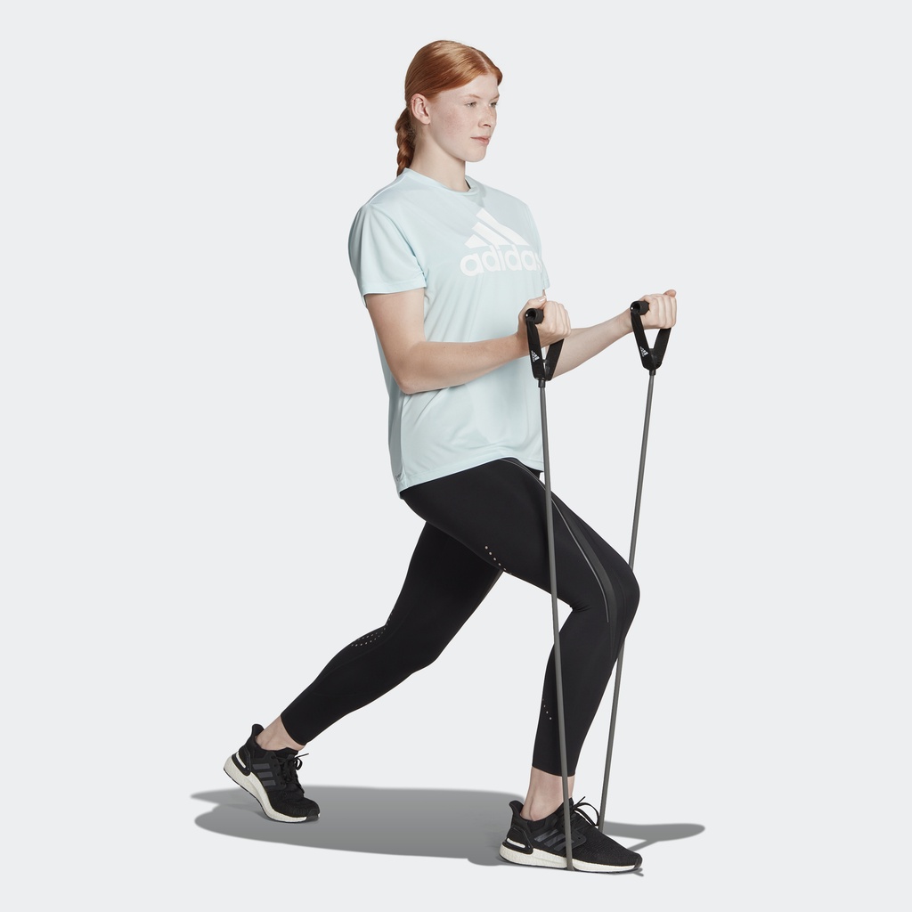 Adidas Tập luyện Áo Thun Boyfriend Thể Thao AEROREADY Designed to Move Nữ Màu xanh da trời HN3884