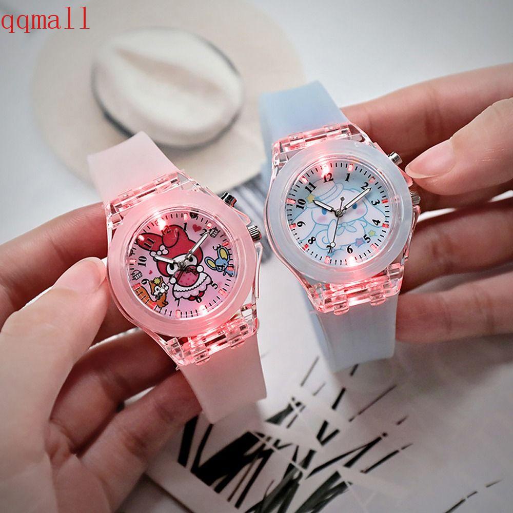 Qqmall Đồng Hồ Đeo Tay Dạ Quang Hình Động Vật Hoạt Hình Melody Số La Mã Cho Nữ Sinh