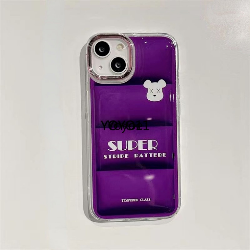 Ốp Điện Thoại Mềm Mạ Điện Chống Sốc In Hình Gấu Hoạt Hình Cho iPhone 14 11 12 13 Pro Max X XS XR 7 8 Plus SE