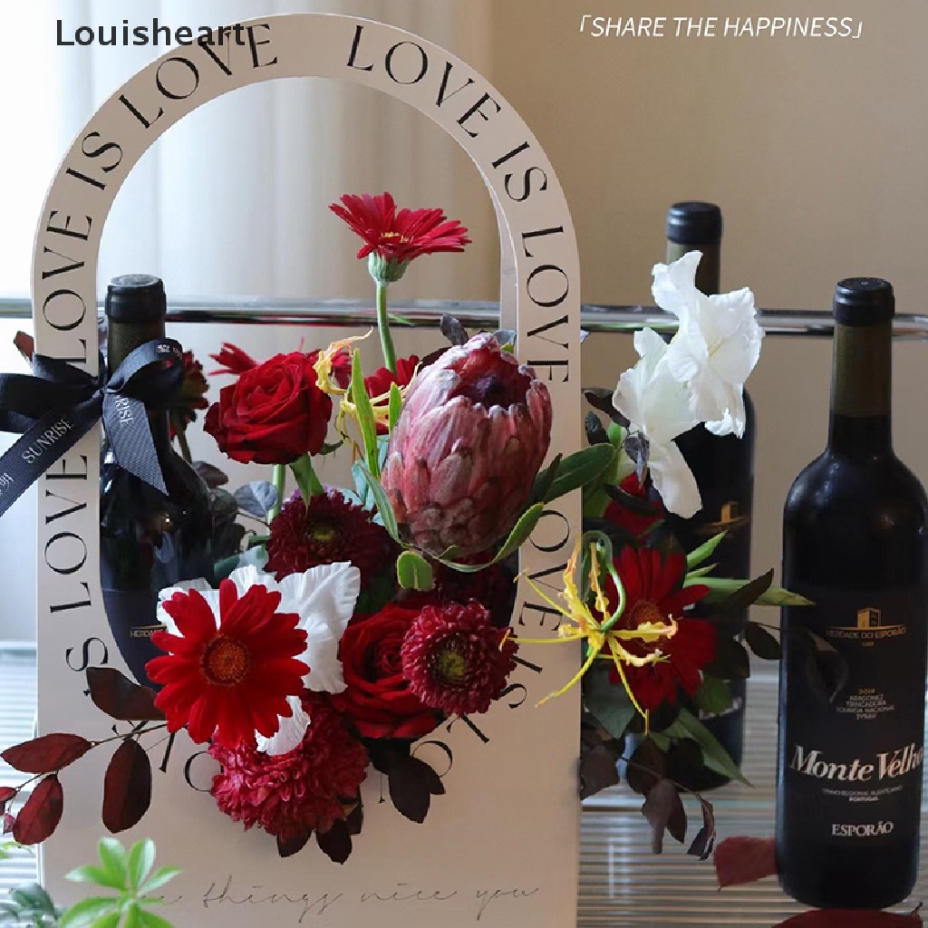 Giỏ Hoa Giấy Kraft Louisheart Chống Thấm Nước Có Quai Cầm Tiện Lợi