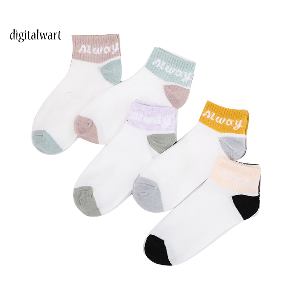 Kỹ Thuật Số| Bộ 5 Đôi Vớ Cotton Họa Tiết Ngôi Sao Thời Trang Cho Nữ