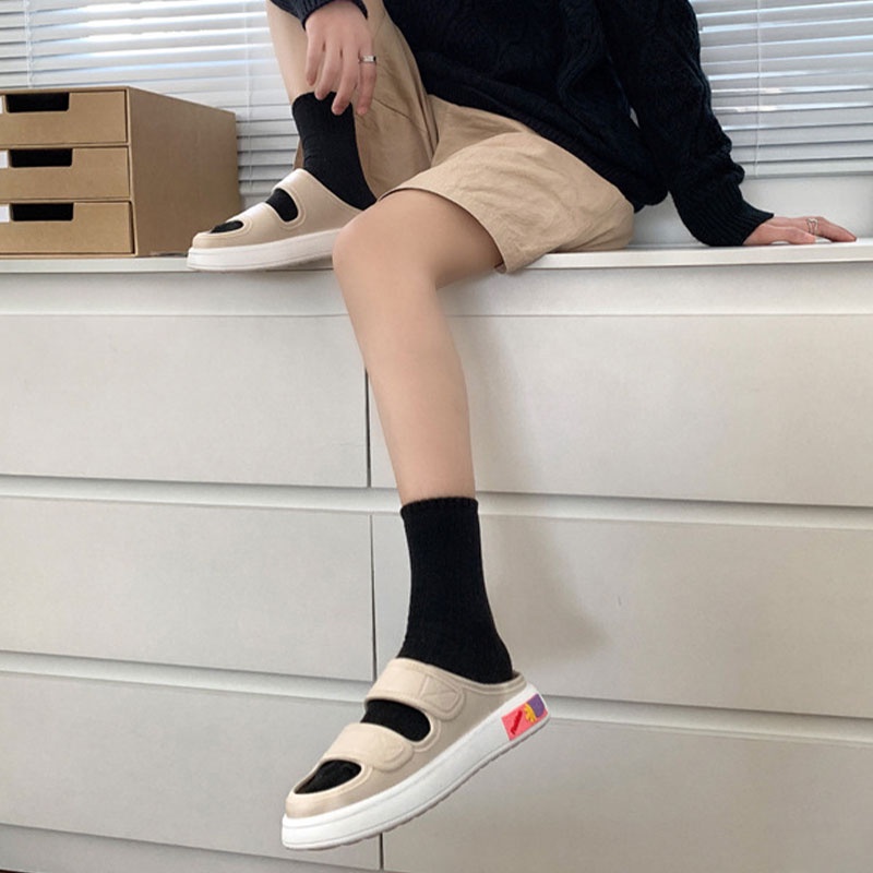 Dép Sandal Đế Dày Thời Trang Đi Biển Cho Nữ