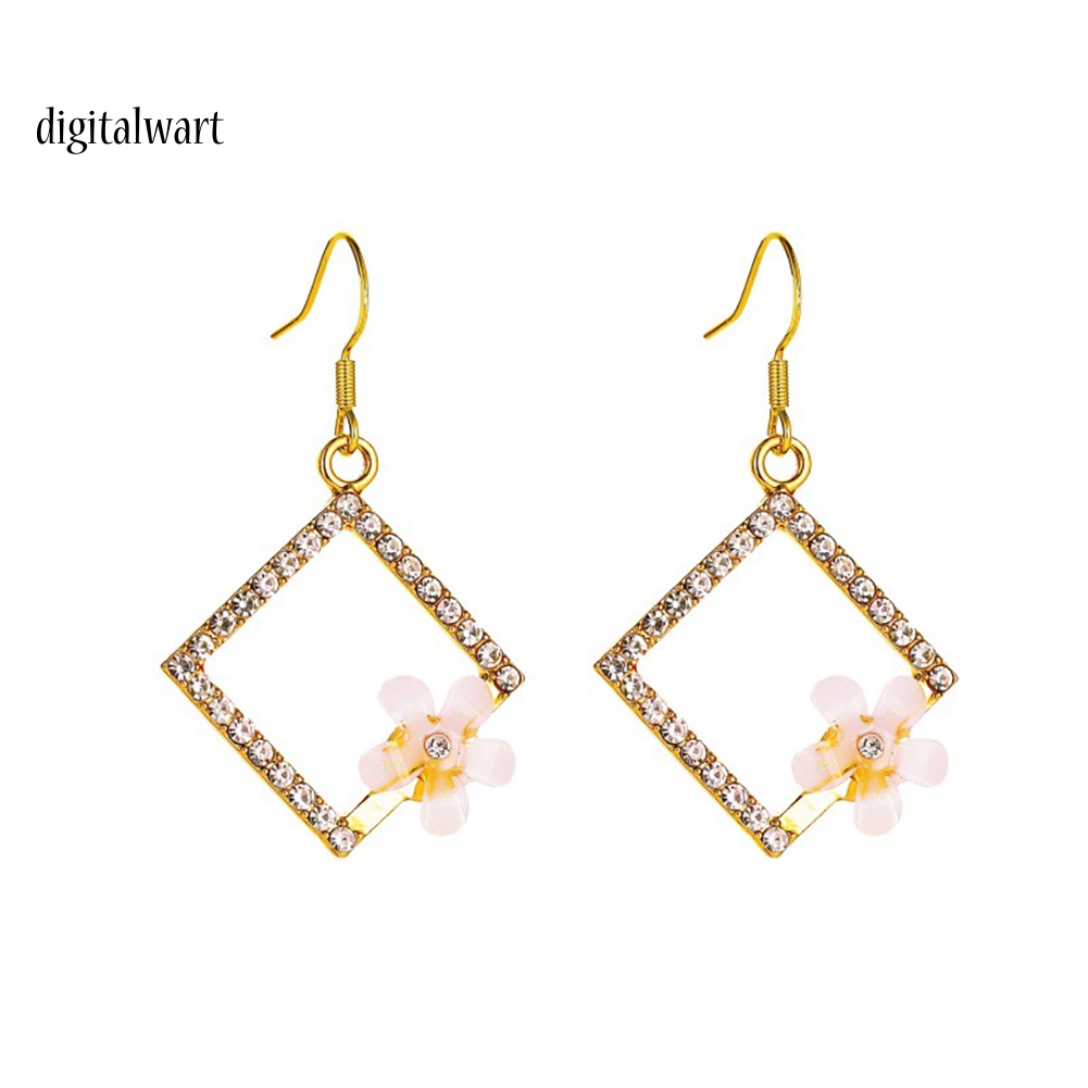 Kỹ Thuật Số| Bông Tai Dáng Dài Đính Đá Zircon Màu Sắc Gradient Thanh Lịch Dành Cho Nữ