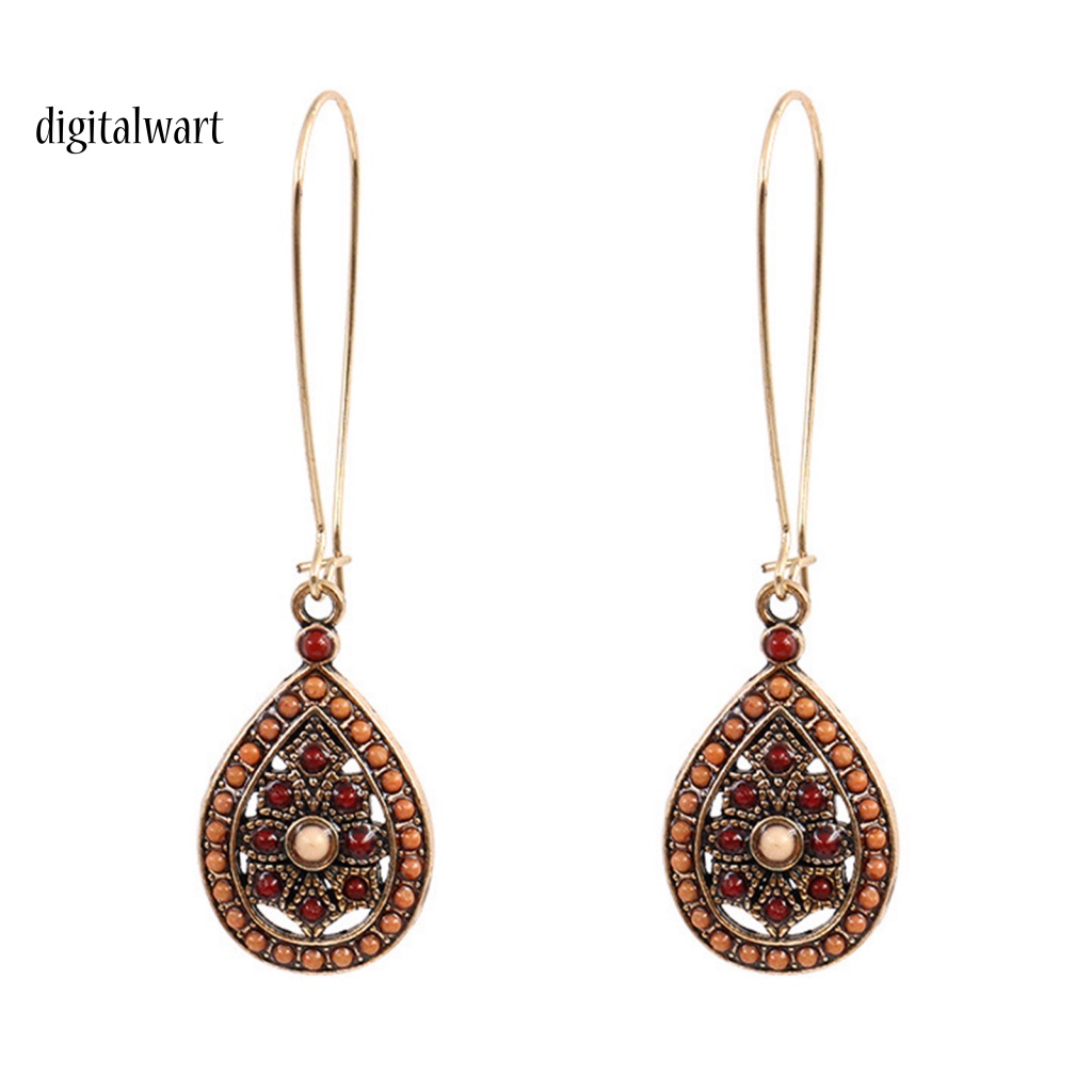 Kỹ Thuật Số| 1 Đôi Bông Tai Hình Giọt Nước Phong Cách Bohemia Thanh Lịch Dành Cho Nữ