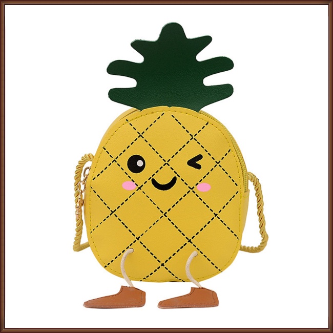 Túi Đeo Chéo Vai Hình Quả Dứa Hoạt Hình Nhiều Màu Sắc Dành Cho Trẻ Em