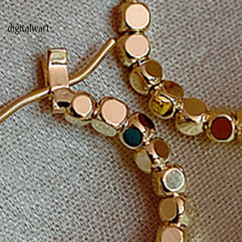 Kỹ Thuật Số| 1 Đôi Bông Tai Tròn Rỗng Cao Cấp Phong Cách Vintage Dành Cho Nữ