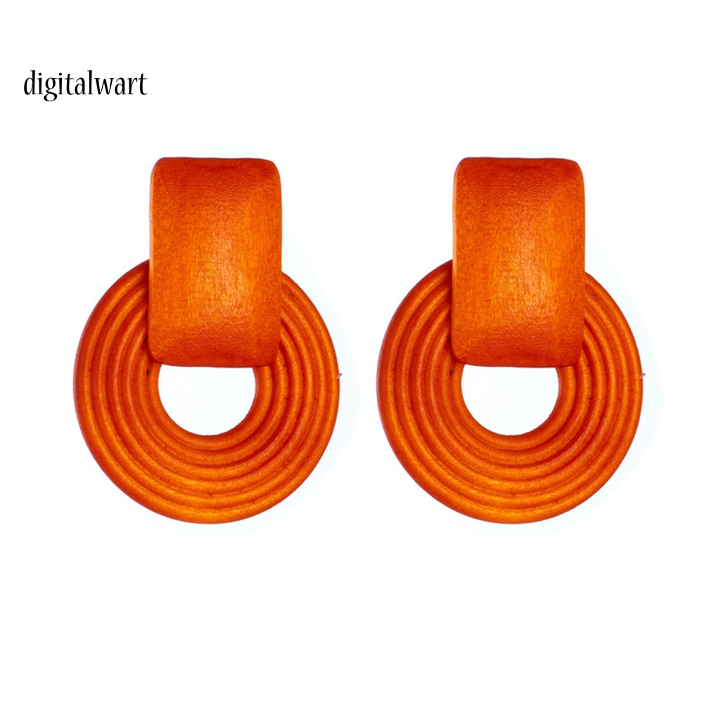 Kỹ Thuật Số| 1 Đôi Bông Tai Tròn Rỗng Đính Hạt Thời Trang Dành Cho Nữ