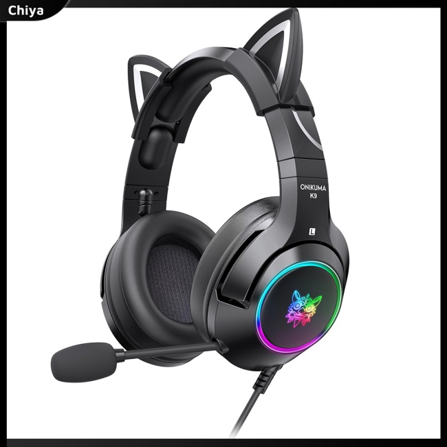 Tai Nghe Onikuma K9 Hình Tai Mèo Có Đèn Led Rgb Dùng Để Chơi Game