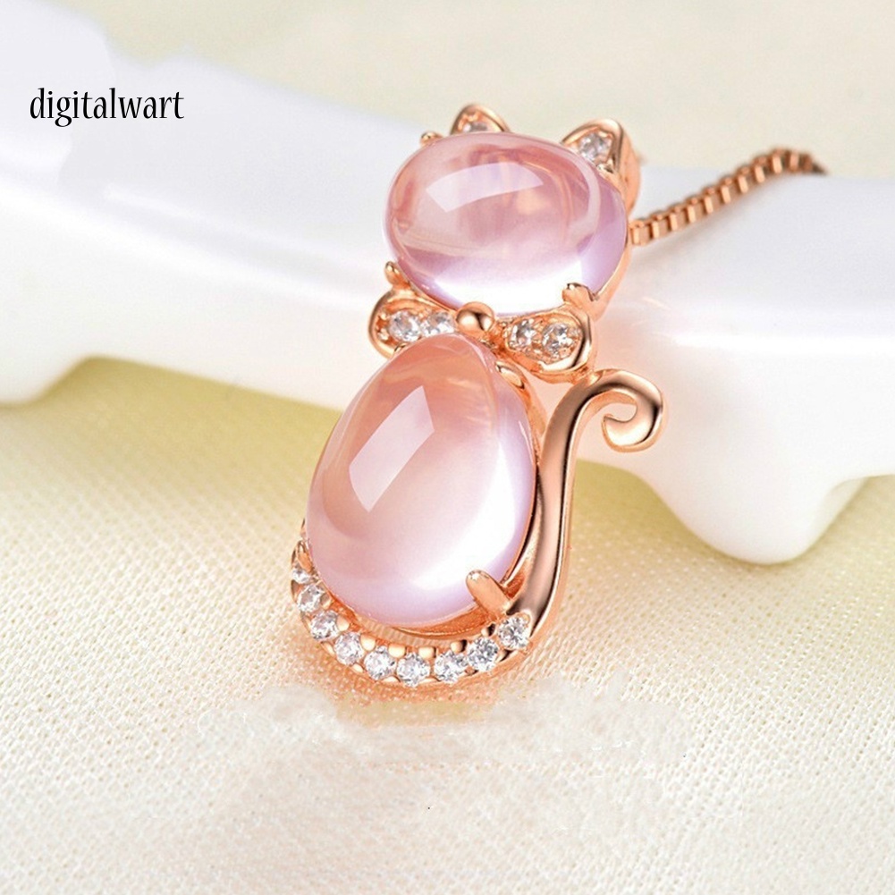 Kỹ Thuật Số| Vòng cổ HợP Kim HìNh MèO ĐíNh NgọC MắT MèO Xinh Xắ