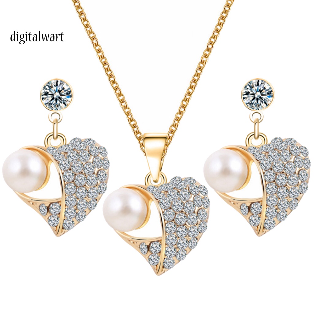 Kỹ Thuật Số| Vòng cổ HợP Kim HìNh Tim ĐíNh Đá Xinh XắN