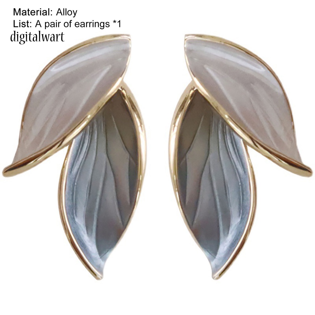 Kỹ Thuật Số| 1 Đôi Bông Tai Hình Chiếc Lá Thời Trang Dành Cho Nữ