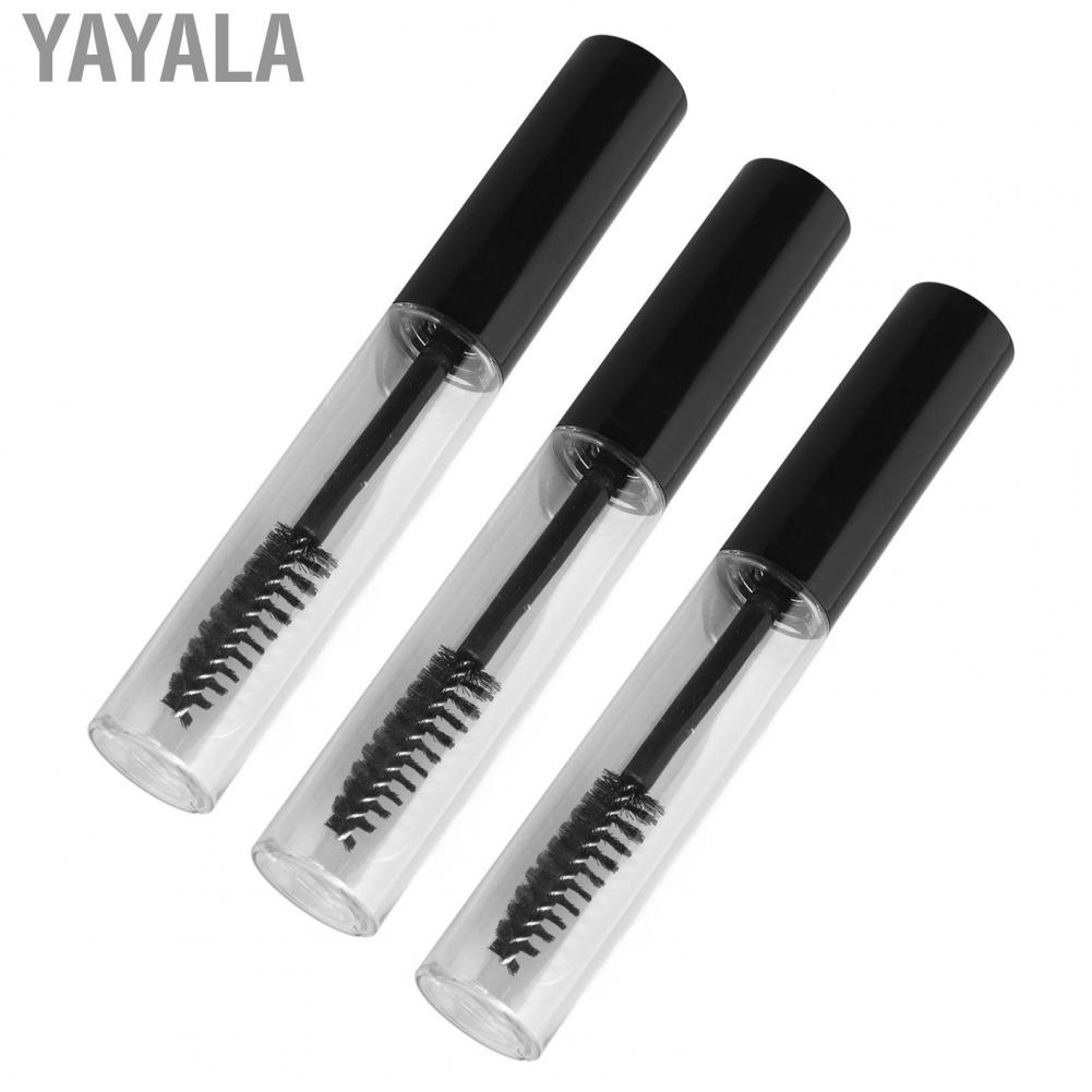 Yayala Empty Mascara Bottle  Plastic Professional DIY Eyelash Cream Container Portable 3pcs Safe for Trip