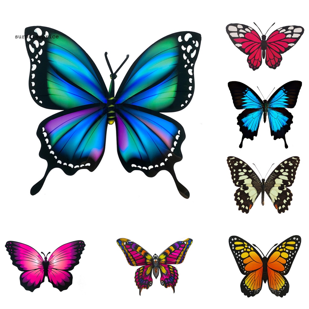 Sticker Dán Tường Họa Tiết Bướm 3D Nhiều Màu Sắc Bắt Mắt Sành Điệu