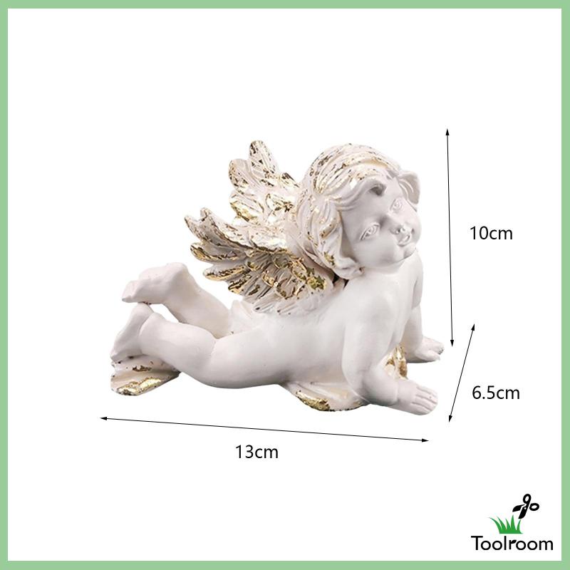 Mô Hình Thiên Thần Bằng Nhựa Resin Thủ Công Trang Trí Phòng Khách / Phòng Ngủ / Sân Vườn