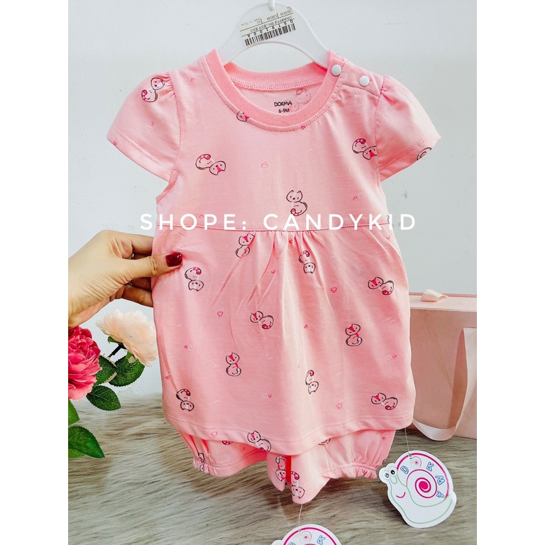 [Dokma]Bộ cộc tay vải cotton cho bé.