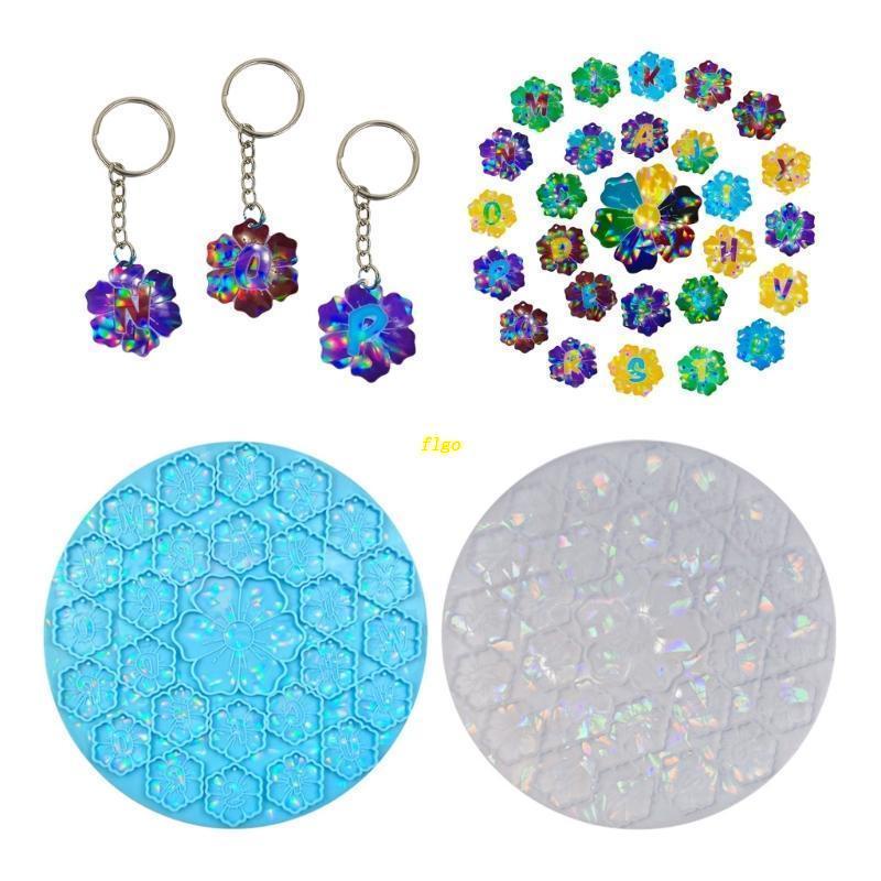 Khuôn Silicone Bóng Làm Mặt Dây Chuyền / Bông Tai Hình Chữ Cái DIY