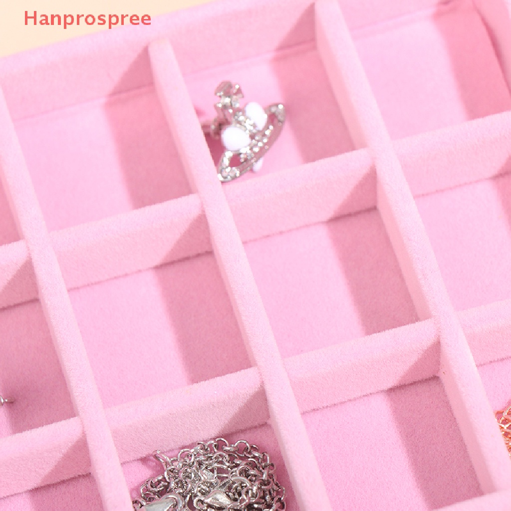 Hanprospree > Khay Trưng Bày Trang Sức Bằng Nhung Màu Hồng Có Thể Xếp Chồng Lên Nhau