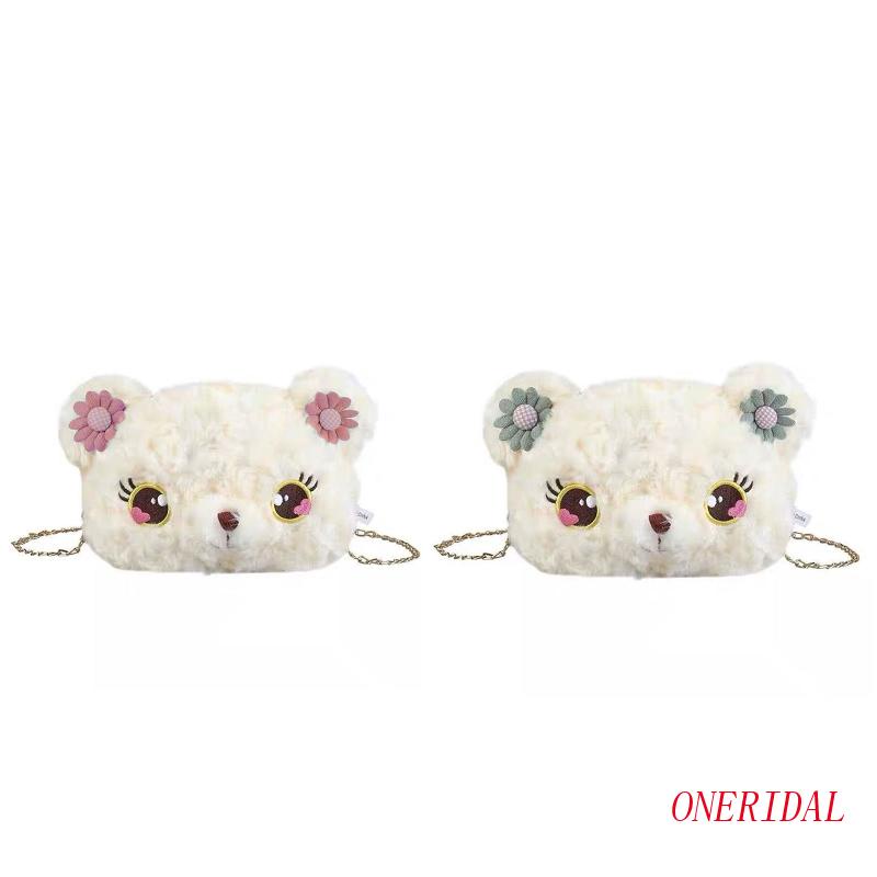 Túi Đeo Chéo Hình Gấu Bông Mềm Mại Dễ Thương Cho Bé