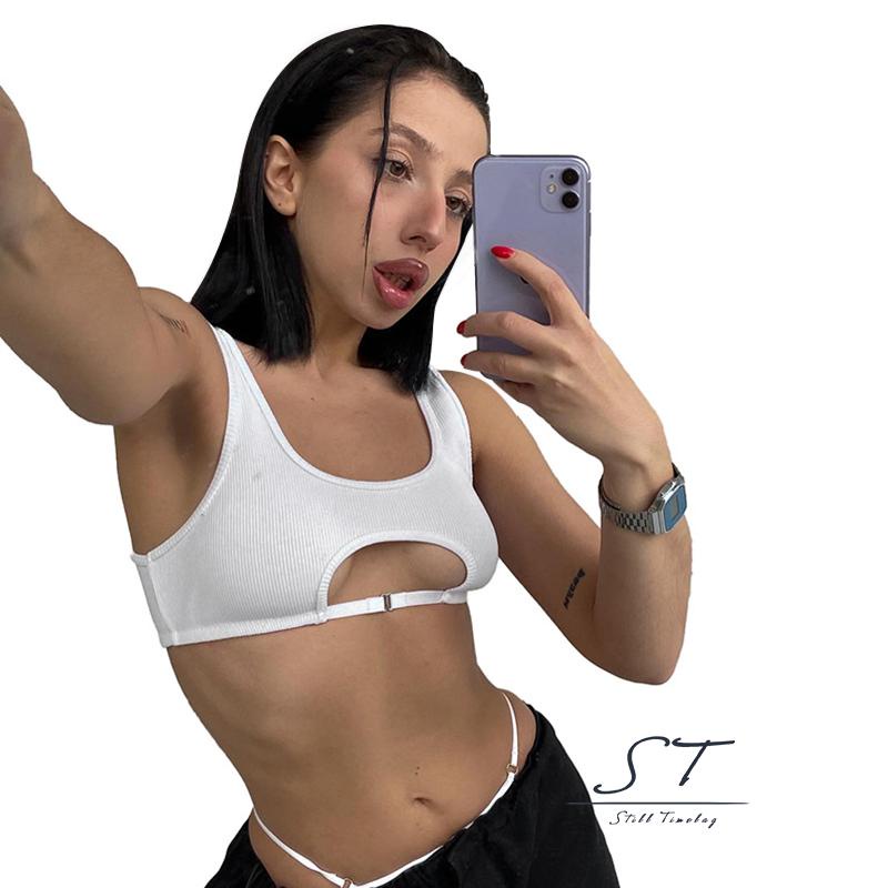 Áo Hai Dây Cổ Chữ U Màu Trơn Thời Trang Mùa Hè CY03 Cho Nữ