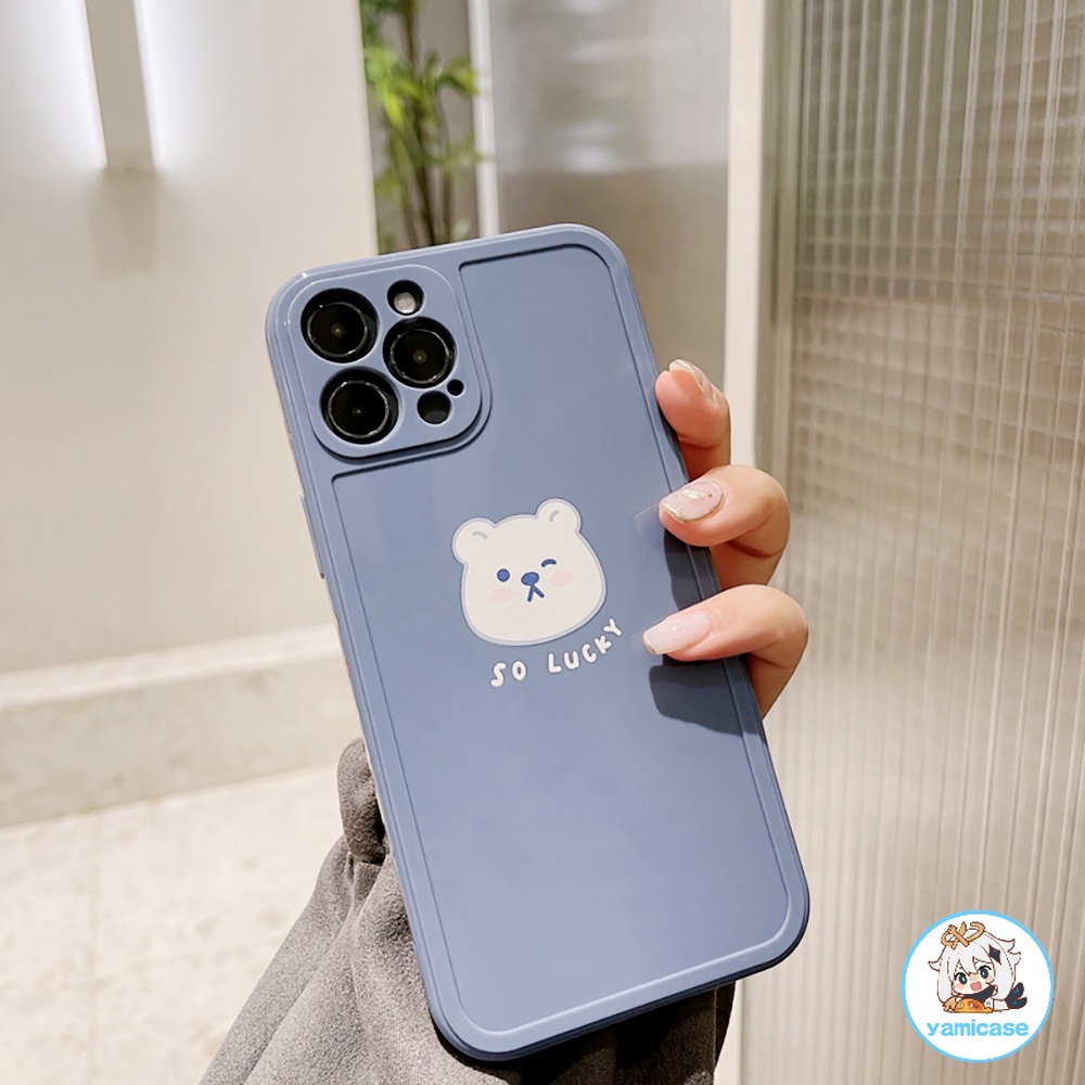 Ốp Điện Thoại Cho Iphone 11 14 Pro Max Bóng Chống Nước Màu Xanh Dương Đơn Giản Cho Iphone 7Plus 8Plus XS Max/11 Pro Max/12/12 Pro Max/13/13 Pro/13 Pro Max /14/14 Pro/14 Plus