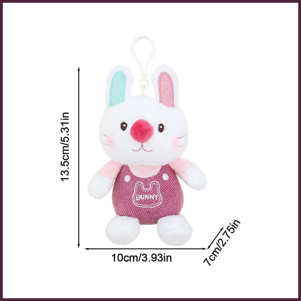 Móc Khóa Thỏ Nhồi Bông Mặt Cười Dễ Thương
