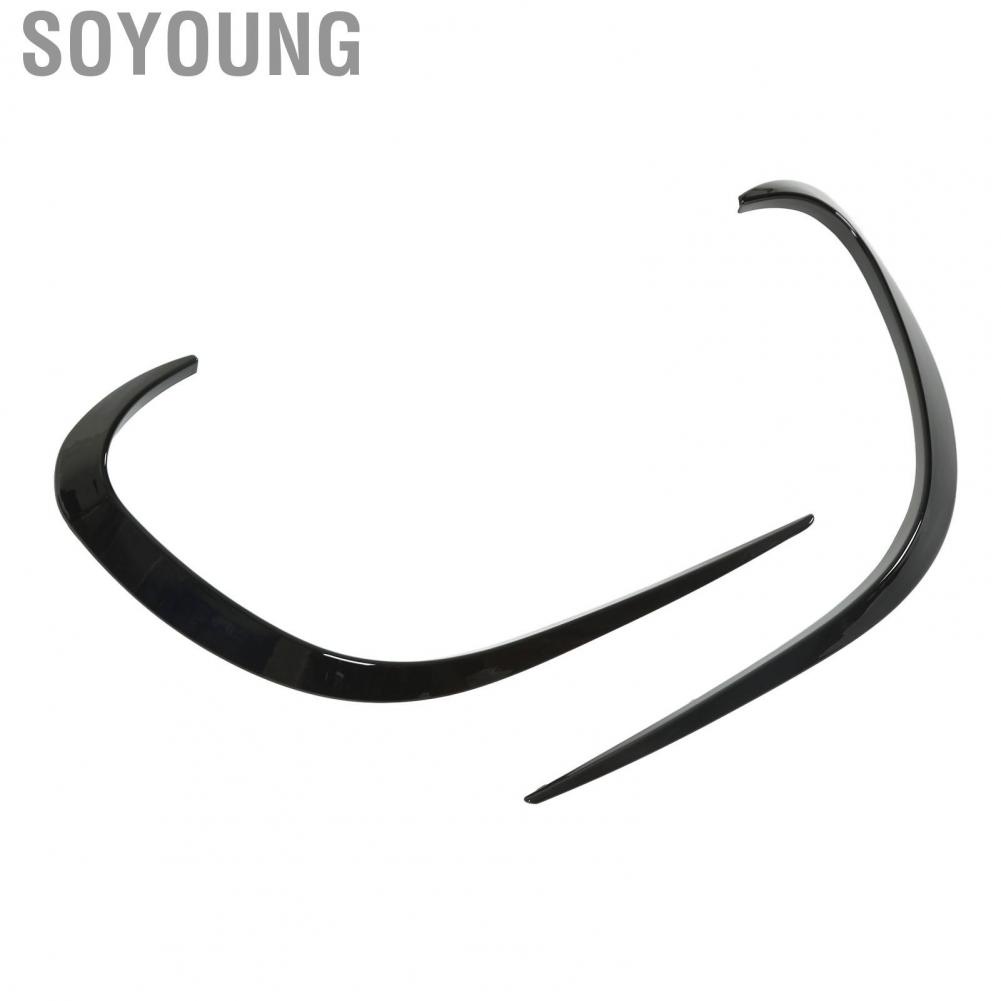 Soyoung Bumper Lip Spoiler Diffuser  Front Air Rust Proof Tight Installation Glossy Black for Car