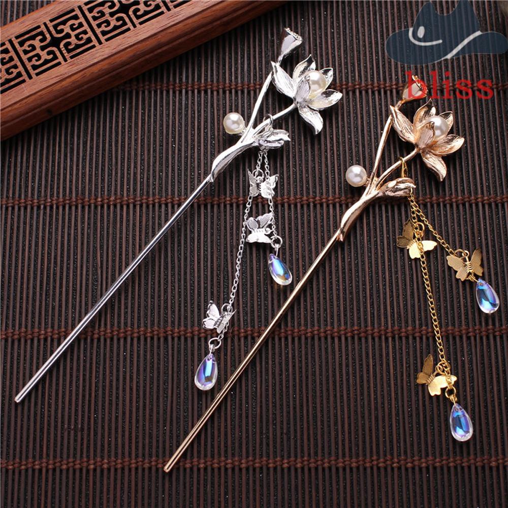 Trâm Cài Tóc Họa Tiết Hoa Phong Cách Trung Quốc Cổ Điển Thời Trang|Phụ Kiện Dây Buộc Tóc Xinh Xắn Thời Trang