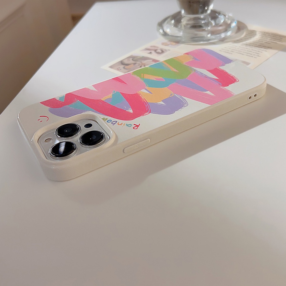 Ốp Điện Thoại TPU Mềm Chống Trầy Hình Graffiti Cầu Vồng Cho IPhone 14 13 12 11 Pro Max X XR 8 7 Plus SE