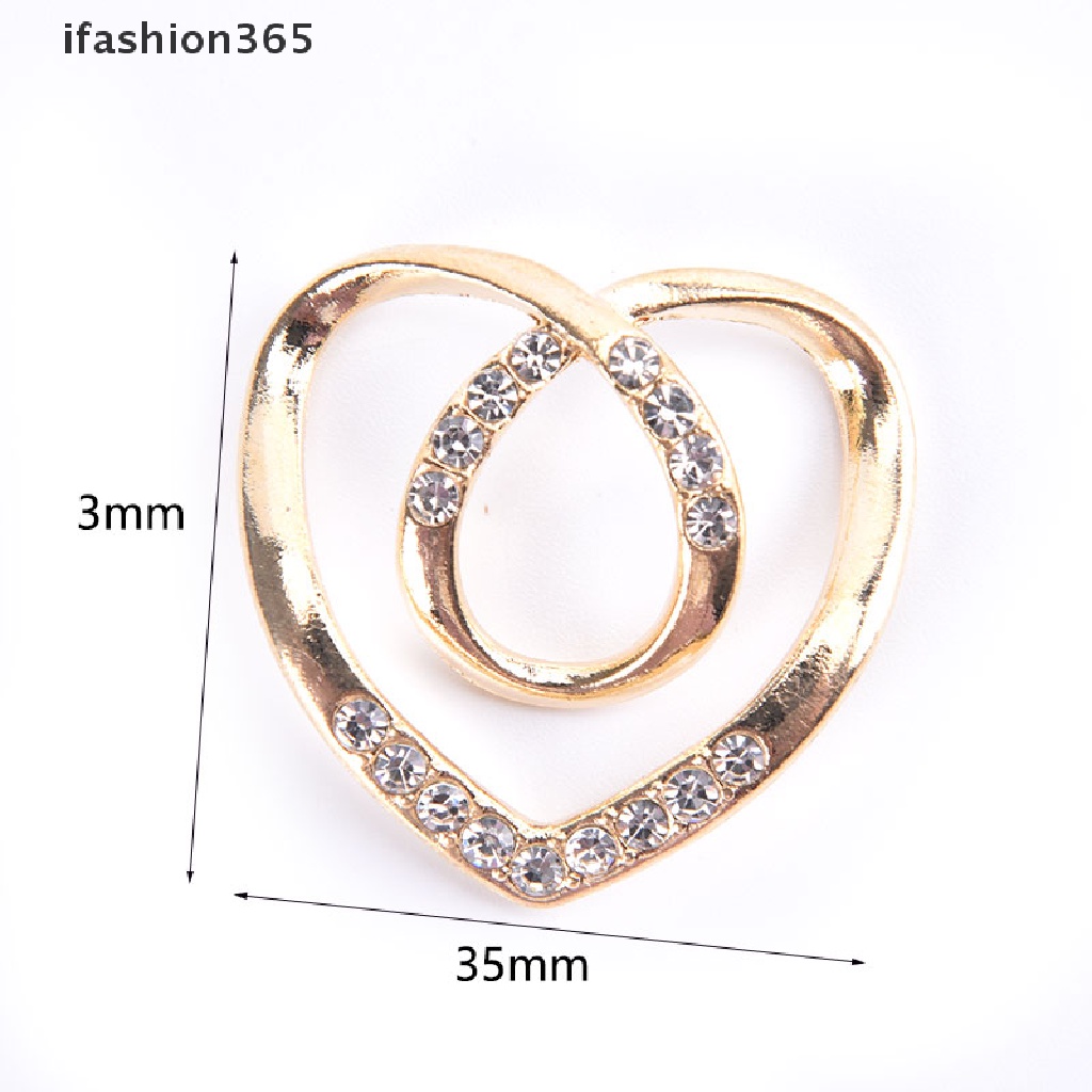 Ghim Cài Khăn Choàng Lụa Hình Trái Tim Đính Đá Pha Lê Thời Trang Cho Nữ ifashion365