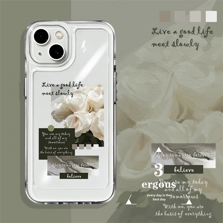 Ốp Điện Thoại Họa Tiết Tranh Sơn Dầu Cao Cấp Cho iPhone 14 13 12 11 Pro Max 7 8 6 Plus SE2020 X XR Xs Max